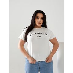 Женская футболка молочная California 6022, Цвет: Молочный, Размер: 42-46 UKR (One size), фото 