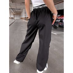 Женские спортивные штаны черные 10382, Цвет: Черный, Размер: S-M (42-44 UKR), фото , изображение 2