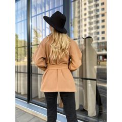 Женское пальто короткое кэмел 3273, Цвет: Кэмел, Размер: 42-46 UKR (One size), фото , изображение 2