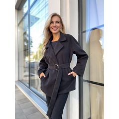 Женское пальто короткое черное 3273, Цвет: Черный, Размер: 42-46 UKR (One size), фото , изображение 2