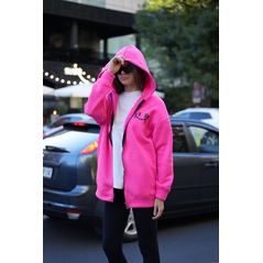 Толстовка жіноча на блискавці малинова 525, Колір: Малиновий, Розмір: 42-46, фото , зображення 2