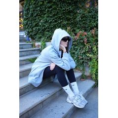 Толстовка жіноча на блискавці сіра 525, Колір: Сірий, Розмір: 42-46, фото , зображення 2