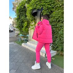 Жіночий спортивний костюм трійка теплий малиновий великого розміру 1491, Колір: Малиновий, Розмір: 48-50, фото , зображення 3