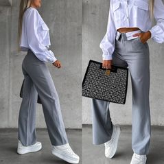 Жіночі штани модні сірі 2003, Колір: Сірий, Розмір: s-m, фото 