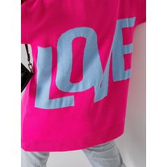 Женский свитер Love малиновый 0225, Цвет: Малиновый, Размер: 42-46 UKR (One size), фото , изображение 3