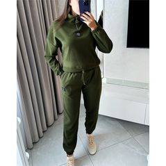 Женский спортивный костюм теплый хаки 375/1375, Цвет: Хаки, Размер: 42-46 UKR (One size), фото 