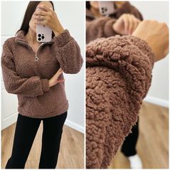 Женская кофта мокко на молния 371 /1371, Цвет: Мокко, Размер: 42-46 UKR (One size), фото 