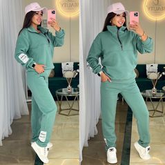 Женский спортивный костюм теплый фисташка кофта и штаны 679-5379, Цвет: Фисташковый, Размер: S-M (42-44 UKR), фото 