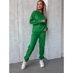 Женский спортивный костюм зеленый с капюшоном 10429, Цвет: Зеленый, Размер: S-M (42-44 UKR), фото 