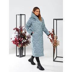 Женское длинное пальто теплое 30380, Размер: S-M (42-44 UKR), фото , изображение 2