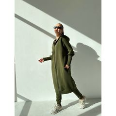 Женский спортивный костюм модный теплый хаки 2004, Цвет: Хаки, Размер: S-M (42-44 UKR), фото , изображение 2