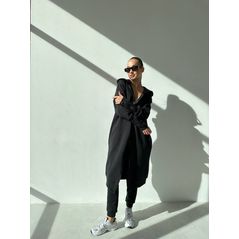 Женский спортивный костюм модный теплый черный 2004, Цвет: Черный, Размер: S-M (42-44 UKR), фото 