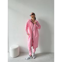 Женский спортивный костюм модный теплый розовый 2004, Цвет: Розовый, Размер: S-M (42-44 UKR), фото 