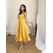 Летний сарафан с разрезом по линии бедра цвет желтый АК2031, Цвет: Желтый , Размер: S-M (42-44 UKR), фото 