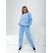 Жіночий спортивний костюм теплий кофта та штани блакитний 581-5281, Колір: Блакитний, Розмір: s-m, фото 