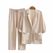 Женский прогулочный костюм летний брючный с пиджаком бежевый 3256, Цвет: Бежевый, Размер: 42-46 UKR (One size), фото 