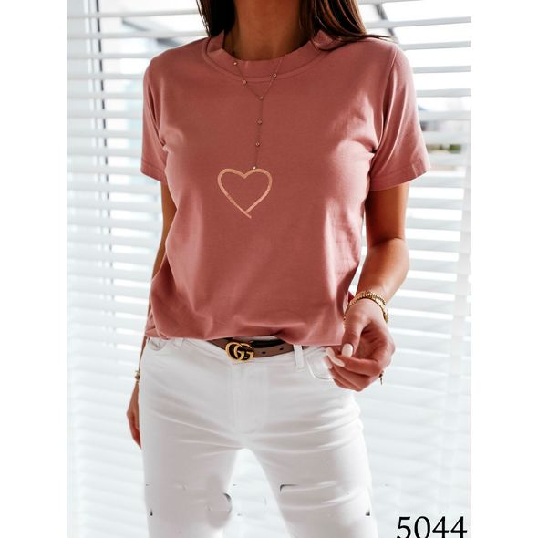 Женская фрез футболка трикотаж хб 5044, Цвет: Фрезовый, Размер: 42-46 UKR (One size), фото 