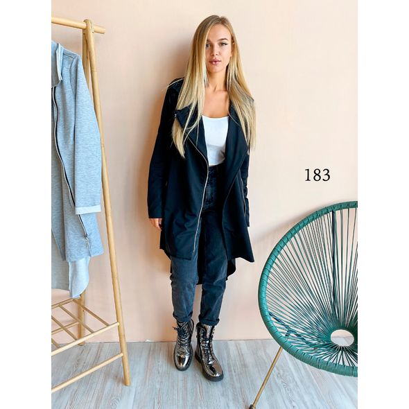 Плаття-кардиган чорний 183, Колір: Чорний, Розмір: s-m, фото 