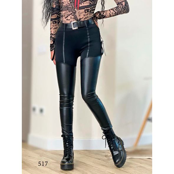 Лосіни жіночі чорні 517, Колір: Чорний, Розмір: s-m, фото , зображення 4