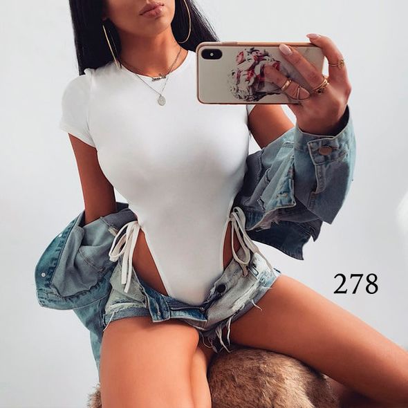 Жіночий боді білий 278, Колір: Білий, Розмір: s-m, фото , зображення 2