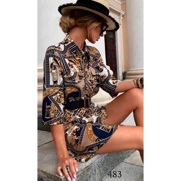 Жіноче плаття з яскравим принтом 483, фото 