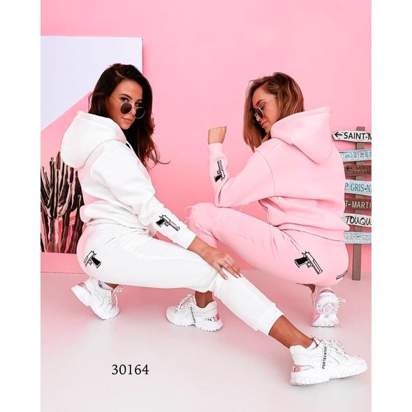 Жіночий спортивний костюм рожевий 30164, Колір: Рожевий, Розмір: 42-46, фото , зображення 2