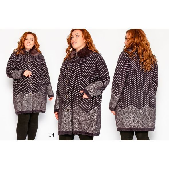 Женское пальто из альпака цвет шоколад 14, Цвет: Шоколад, Размер: 56-60 UKR (One size), фото 