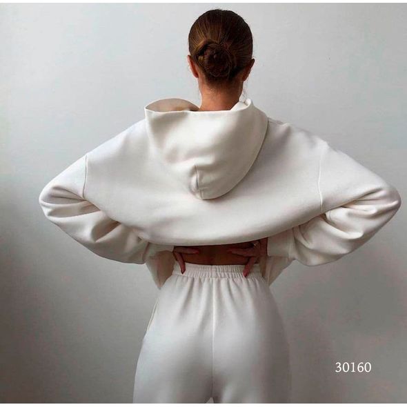 Женский спортивный костюм тонкий белый 30160, Цвет: Белый, Размер: 42-46 UKR (One size), фото 