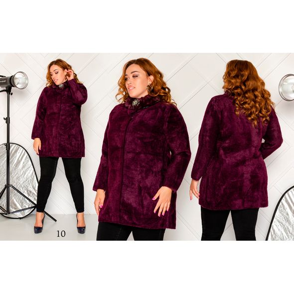 Женское короткое пальто большого размера 10, фото 