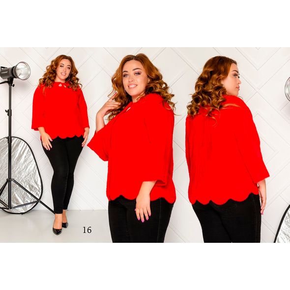 Жіноче напівпальто колір червоний 16, Колір: Червоний, Розмір: 46-52, фото 