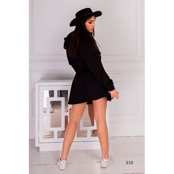 Стильне плаття в спортивному стилі колір чорний 310, Колір: Чорний, Розмір: s-m, фото , зображення 2