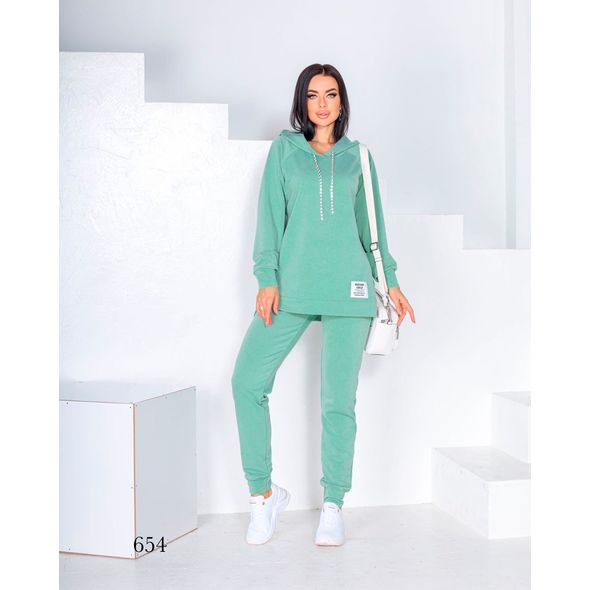 Женский спортивный костюм оливка 654, Цвет: Оливковый, Размер: S-M (42-44 UKR), фото 