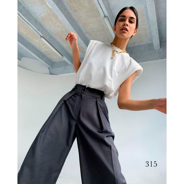 Жіноча футболка біла 315, Колір: Білий, Розмір: 42-46, фото , зображення 2