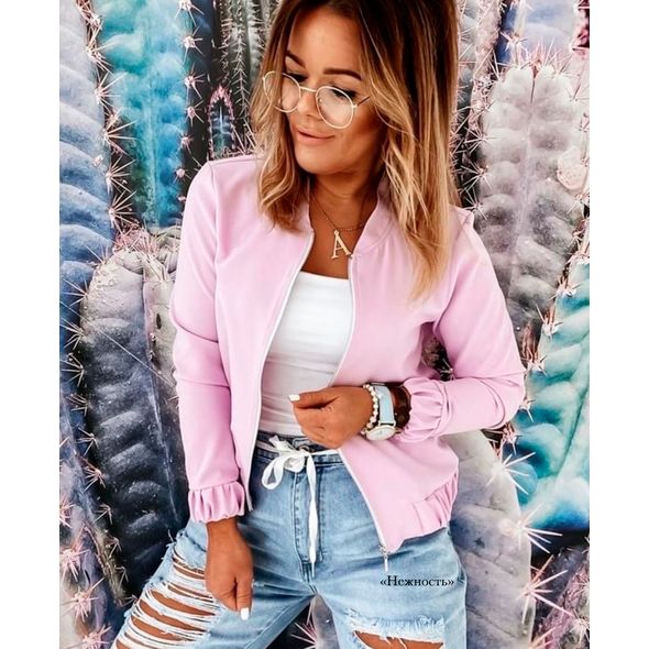 Ветровка женская «Нежность» цвет пудра, Цвет: Пудра, Размер: S (42 UKR), фото 