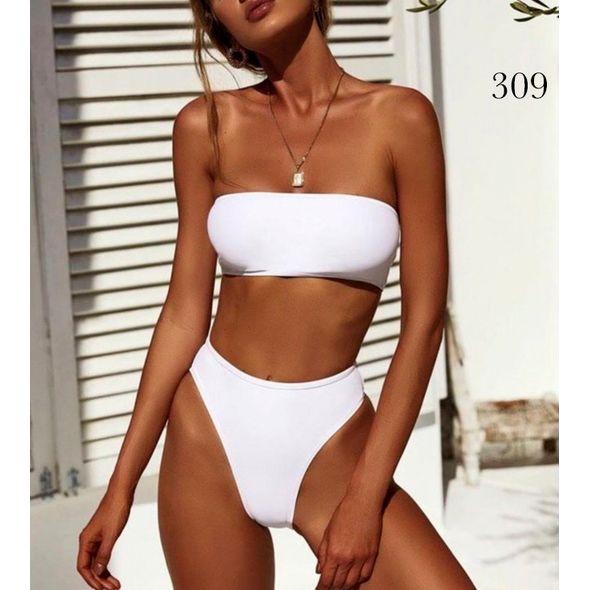 Купальник женский белый 309, Цвет: Белый, Размер: 42-46 UKR (One size), фото 