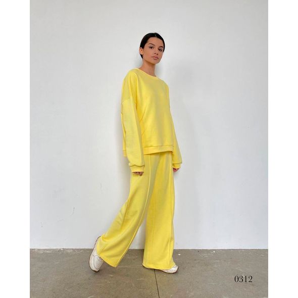 Жіночий костюм прогулянковий лимон 0312, Колір: Лимонний, Розмір: s-m, фото , зображення 2