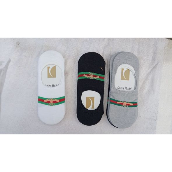 Женские подследники с силиконом на пятке набор черный, белый, серый  0029, фото 