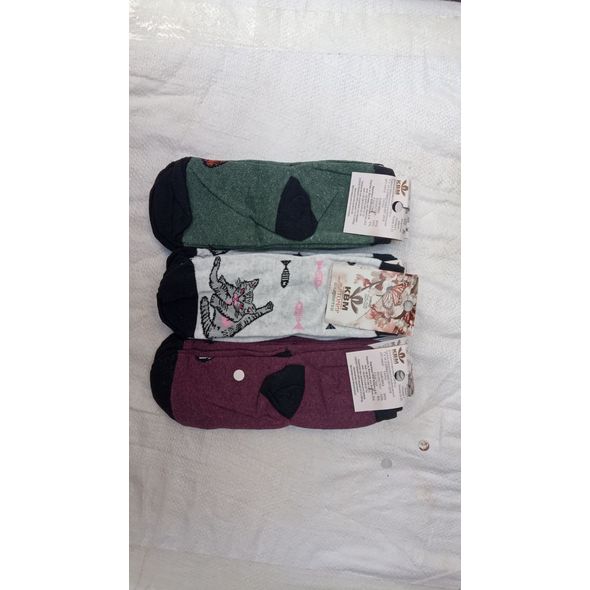 Набор носков женских с принтом кошка 67, фото 