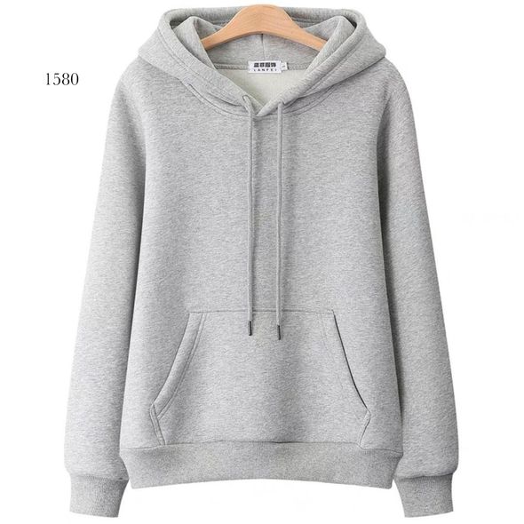 Жіночий худі сірий з кишенею великим 1580, Колір: Сірий, Розмір: 42-46, фото 