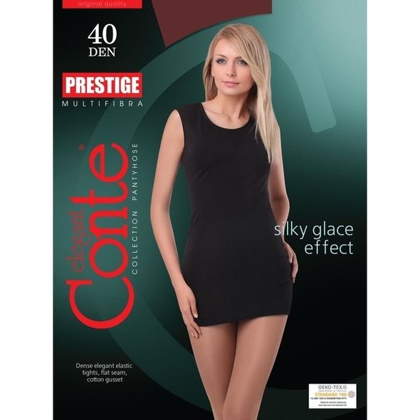 Conte Prestige 40 Den классические женские колготки средней плотности Shade кофейно-дымчатый, Цвет: Кофейно-дымчатый, Размер: 2, фото 