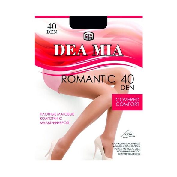 Колготки БЧК Dea Mia Romantic 40 Den черные, Цвет: Черный, Размер: 2, фото 