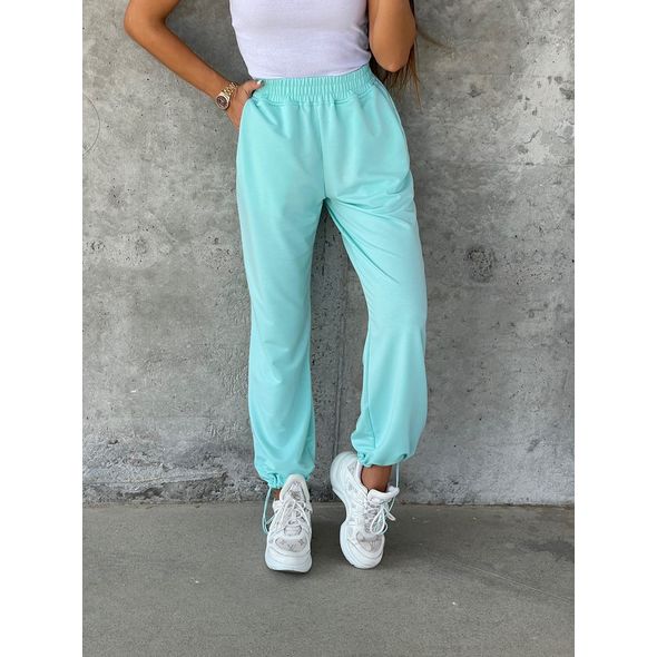 Жіночі штани спортивні м'ятні 0313, Колір: М'ятний, Розмір: s-m, фото 
