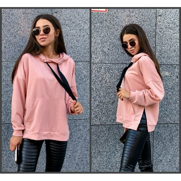 Жіноче худі рожева одна 1042, Колір: Рожевий, Розмір: 42-46, фото 