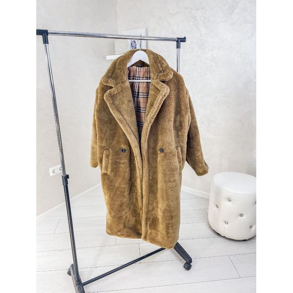 Женская мягкая шуба эко-мех мутон на подкладке оверсайз мокко 30138, Цвет: Мокко, Размер: 42-46 UKR (One size), фото 