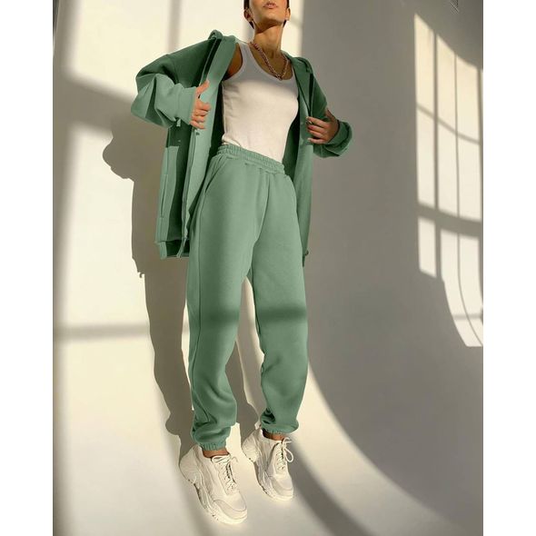 Жіночий спортивний костюм теплий фісташка 0322, Колір: Фісташковий, Розмір: 42-46, фото 