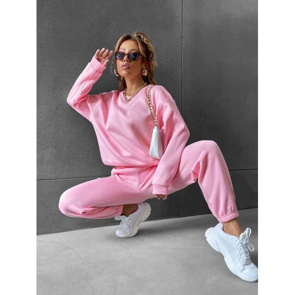 Жіночий спортивний костюм модний рожевий 245, Колір: Рожевий, Розмір: s-m, фото , зображення 3
