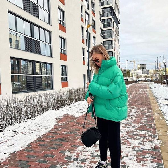 Жіноча куртка вільного крою зелена 1594, Колір: Зелений, Розмір: 42-46, фото 