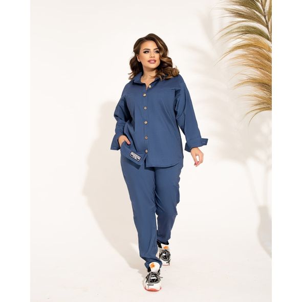 Женский прогулочный костюм брючный джинс 1061, Цвет: Джинс, Размер: 48-50 UKR, фото 