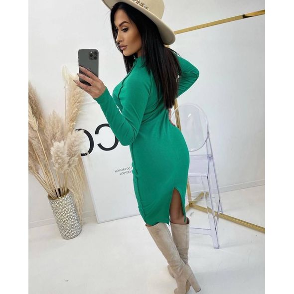 Платье средней длины зеленое 253, Цвет: Зеленый, Размер: L-XL (46-48 UKR), фото , изображение 2