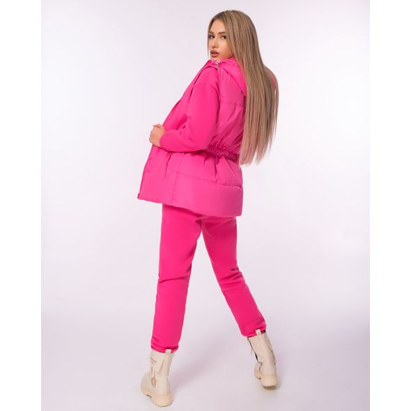 Жіночий спортивний костюм трійка колір малина 1613, Колір: Малиновий, Розмір: m-l, фото , зображення 2